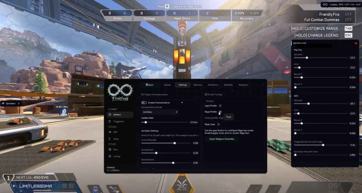 Limitless DMA APEX — DMA CHEATS screenshot 3